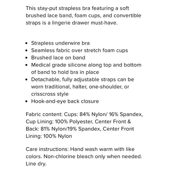 B. Tempt’d by Wacoal Modern Method Strapless Bra beige size 32C - Picture 7 of 7